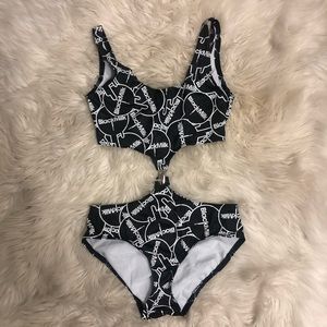 BM Unreleased XS Sticker Suspender Swimsuit